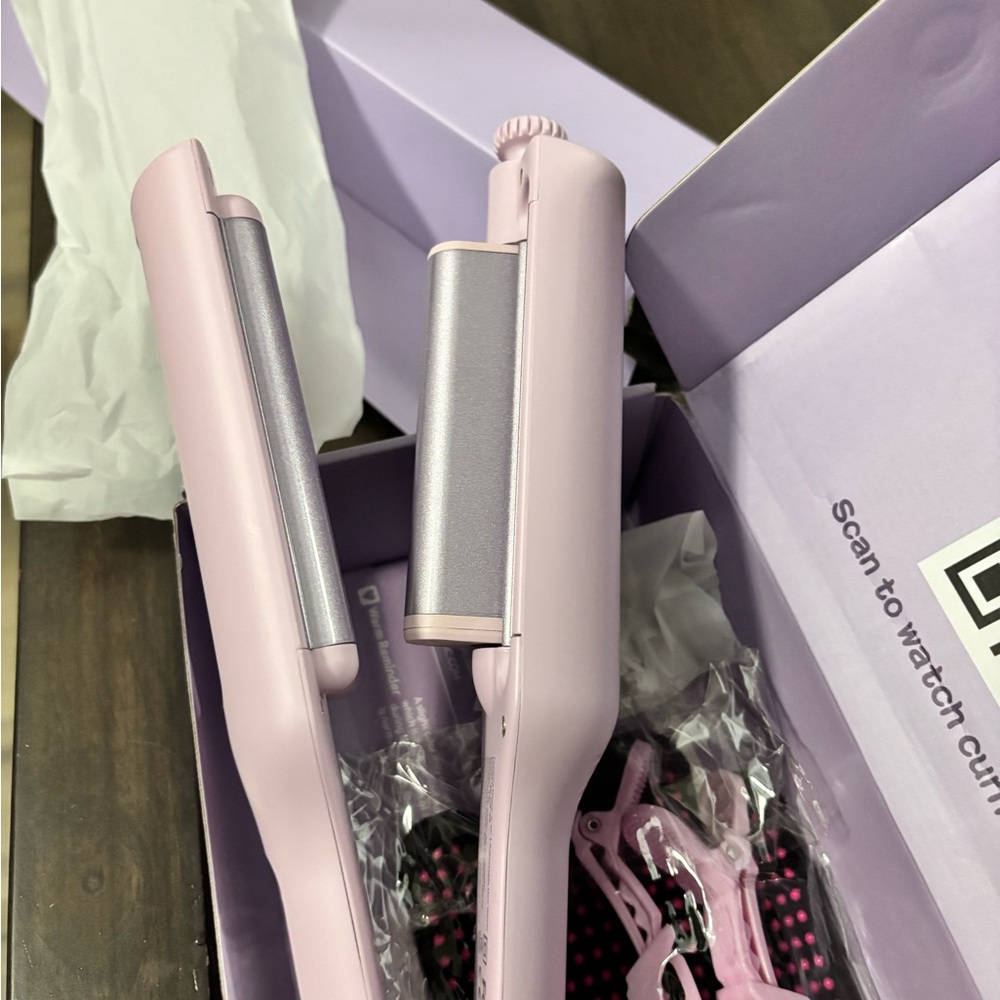 Pink Hair Crimper  with Accessories